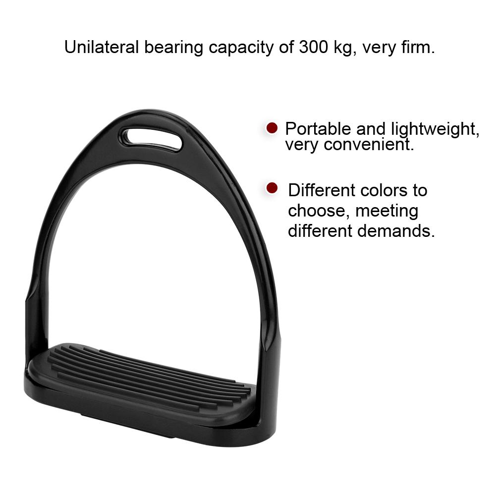 Colorful Horse Riding Stirrup Anti rust Lightweight Equestrian Aluminum Stirrup (black)