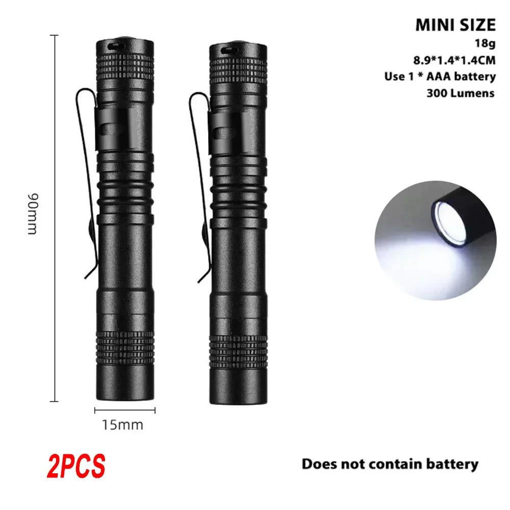 Mini Portable LED Flashlight Torch Flash Light Battery Hunting Lamp Pocket Flashlights For Camping,Outdoor,Emergency Pack