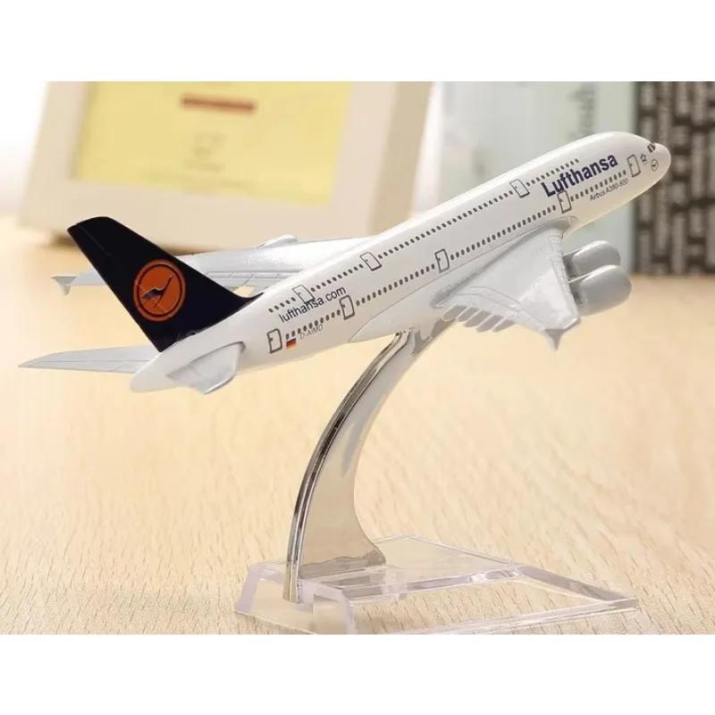 16/20 см Литой сплав Немецкая авиакомпания Lufthansa Аэробус A380 A340 Модель самолета Коллекция Декор Подарок Игрушки Для Детей A380 16CM