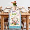 Hexagram Easter Table Runner, Easter Table Runners 72 Inches Long Bunny Eggs Spring for Party Home Dinner Decor