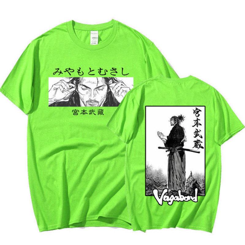 Anime Bagabondo Vagabond T-Shirt Manga Miyamoto Musashi Kurzarm T Shirt Sommer Männer Frauen Casual Übergroßen Baumwolle T Shirts