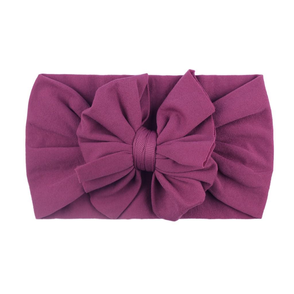 23-Color Baby Nylon Bow Headbands - Double Layer Fashion Headdress