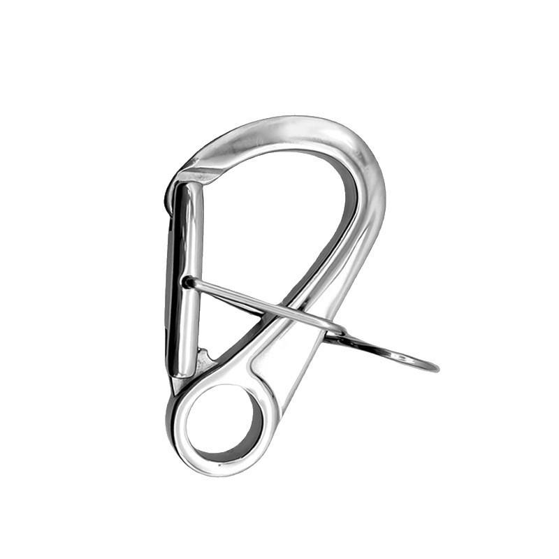 316 Stainless Steel Quick Release Safety Carabiner with Spring Hook for Kayak Mooring and Docking