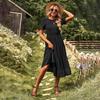 Elegant Slim A Line Swing Dress for Women Large Size Spring Summer O Neck
