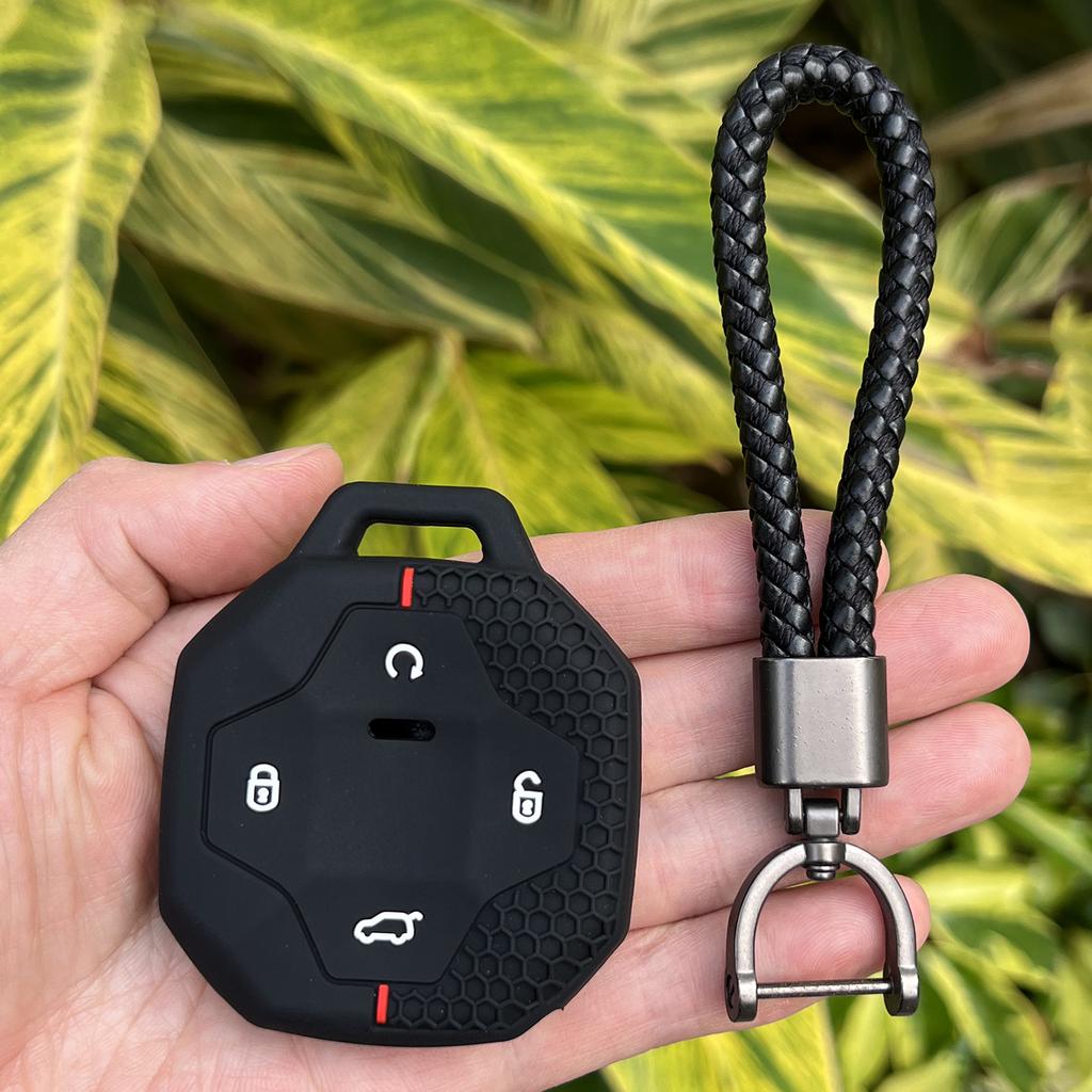 Silicone Car Key Case for Chery Jetour To Genesis Traveller T2 X90 X70 X95 DASHING X-1 Plus DTC L9 Rubber Remote Cover Keychain