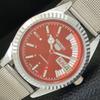 REFURBISHED SEIKO 5 AUTOMATIC 6309A VINTAGE JAPAN MENS RED DIAL WATCH A440679-4