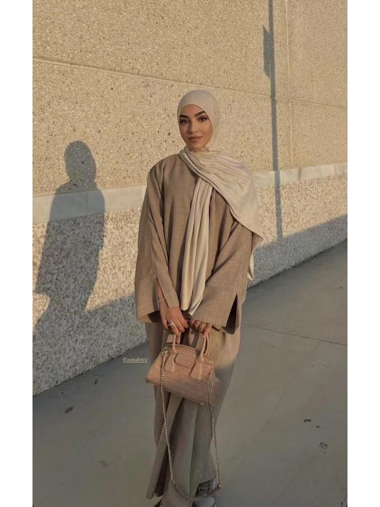 2024 Elegant Plus Size Loose Fit Muslim Dress for Middle East & Turkey