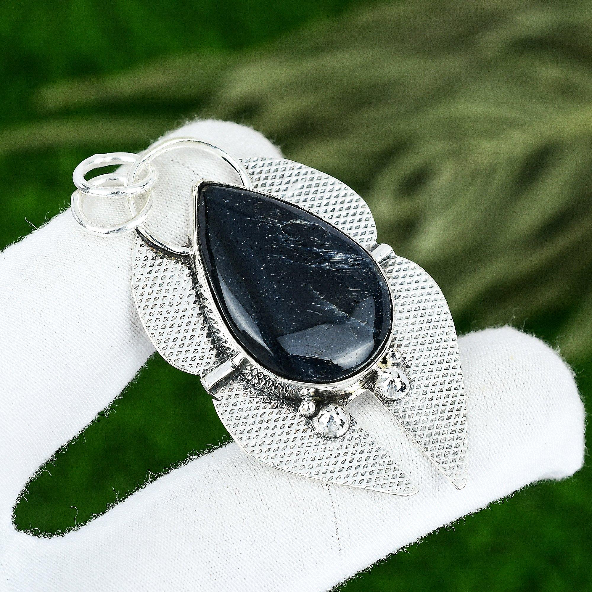 

Memorial Day Sale Nellite Gemstone Boho Mother Ethnic Pendant Jewelry 925 Silver