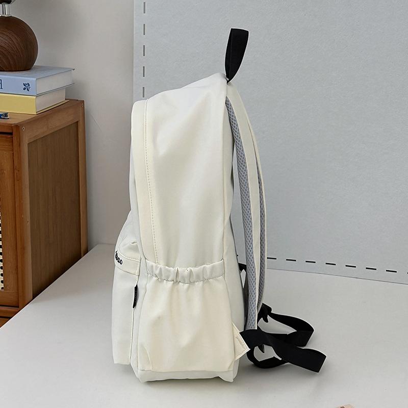 Simple backpack ins collegiate style backpack school bag Female large capacity high-value middle school student backpack