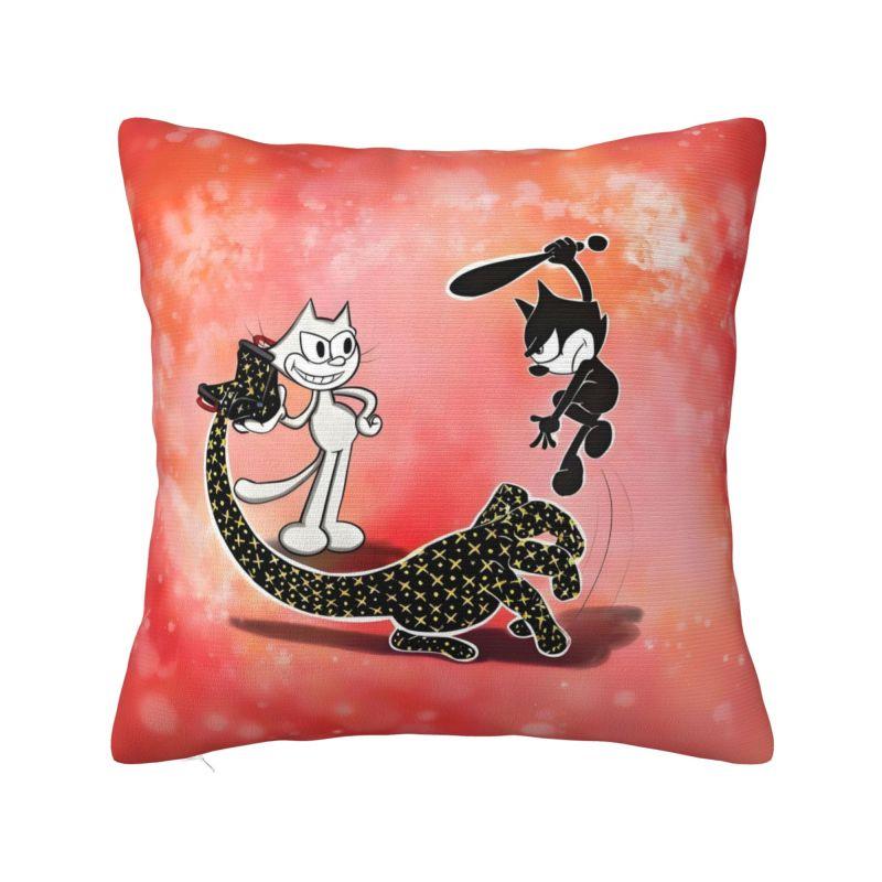 Custom Disney Felix The Cat Anime Pillow Case 40x40cm Decorative Cartoon Kawaii Luxury Cushion Cover Soft Pillowcase