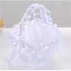 Fabric Wedding Flower Basket European Styles Petal Scattering Basket with Comfortable Grip For Flower Girls Formal Event