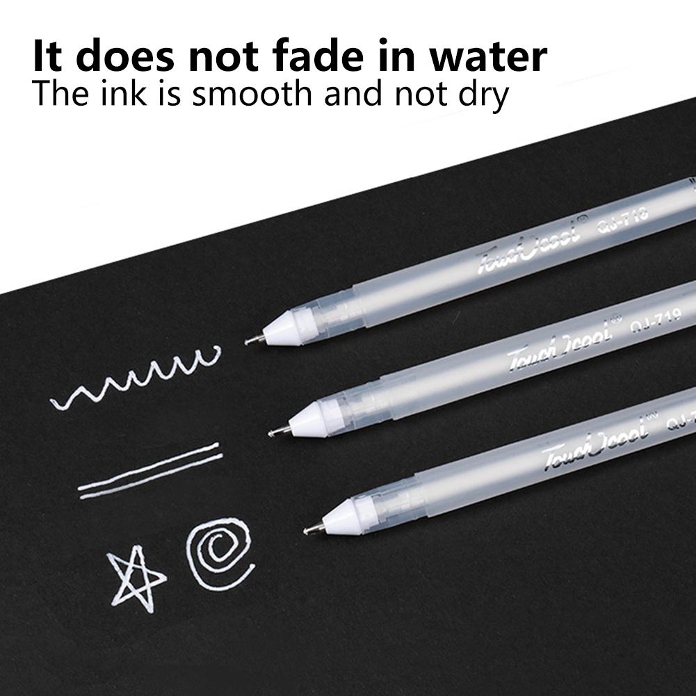 Pix marker alb de 0,8 mm, stilou cu gel cu cerneală creativ, pixuri graffiti pentru pictură, pentru student, desen, artă, scris, articole de papetărie
