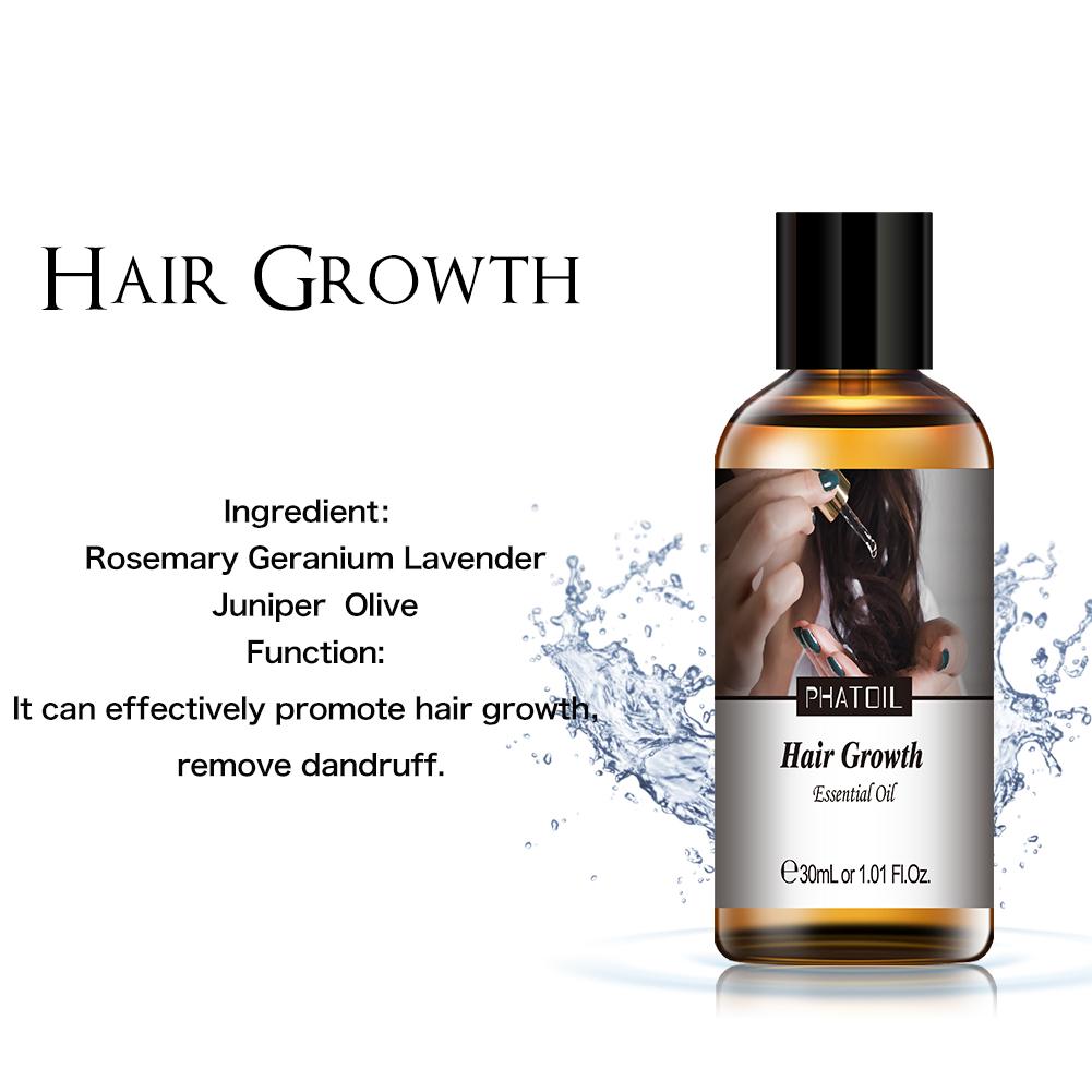 PHATOIL 30ml Compound Essential Oils Good for Hair Growth Repair Treatment Care Hair Scalp Water Soluble Oil Natural Plant Essential Oil