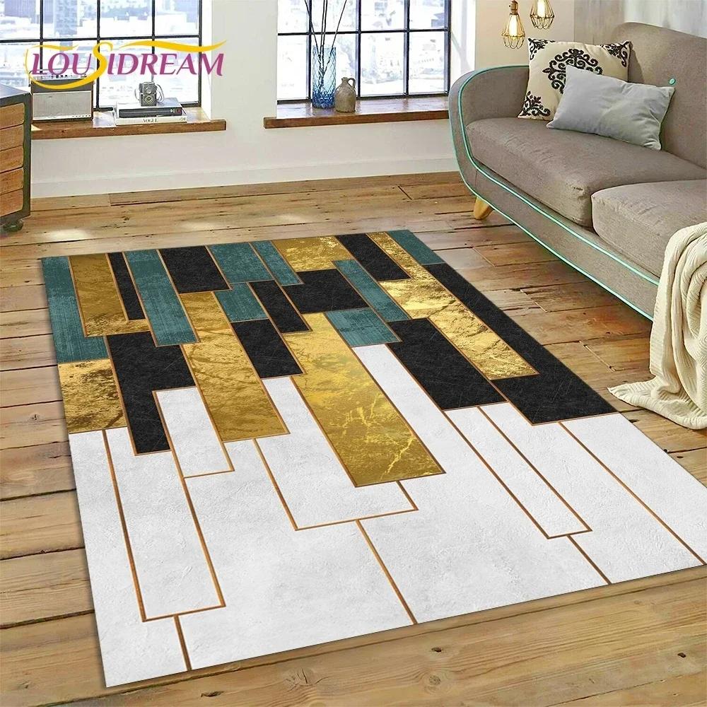 Luxurious Green Gold  Colour Marble Dream Carpet Rug for Bedroom Living Room Sofa Decoration,Children Game Large Decor Floor Mat
