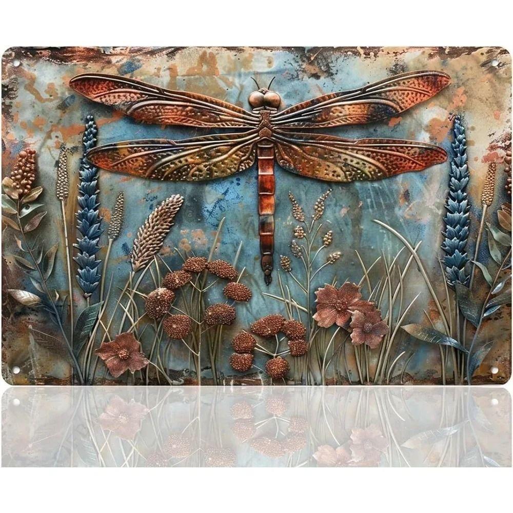 Vintage Animal Drawing Metal Tin Sign 2D Wall Art