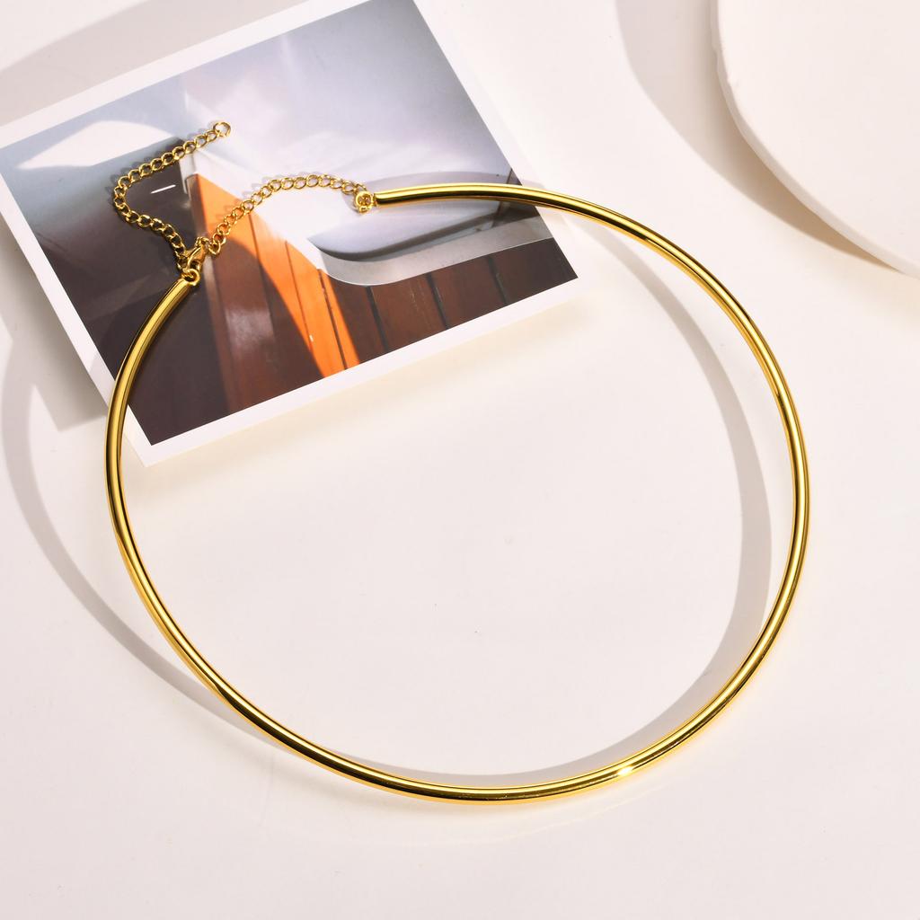 Λεπτό Κολιέ Choker Πλάτους 4MM για Γυναίκες, Ασημί Χρώμα Ανοξείδωτα Ατσάλινα Κολιέ, Δώρο για Νεαρές Κοπέλες Αδιάβροχο Κόσμημα