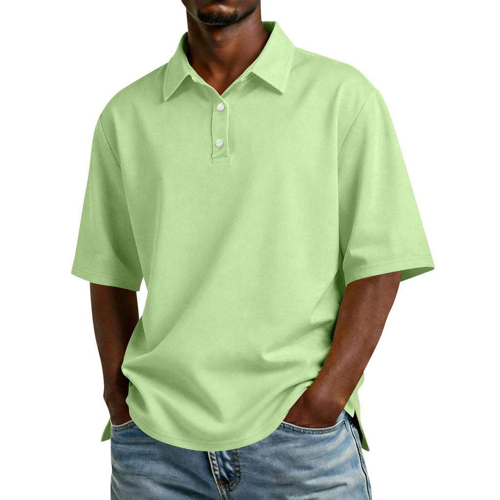 Men's Casual Collared Button-Down Lightweight Breathable Short-Sleeve Shirt