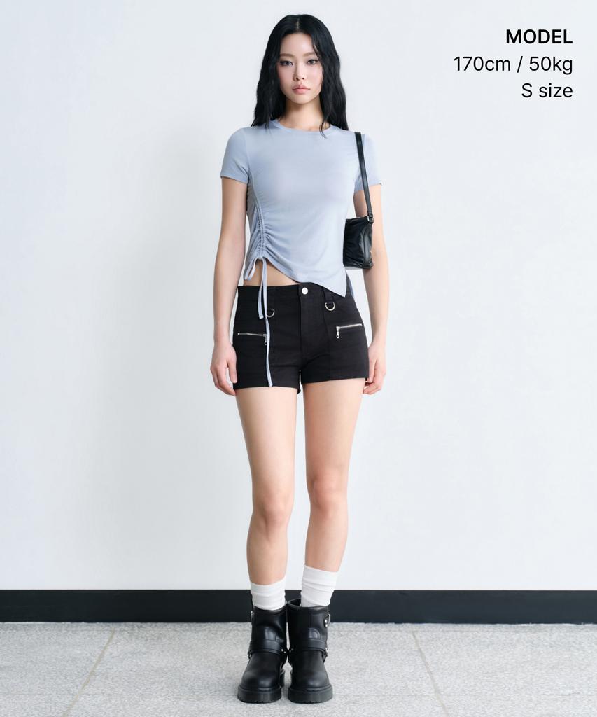 MUSINSA STANDARD WOMAN Women'S Tencel Side Luchid T-Shirt [Cloudy Blue]