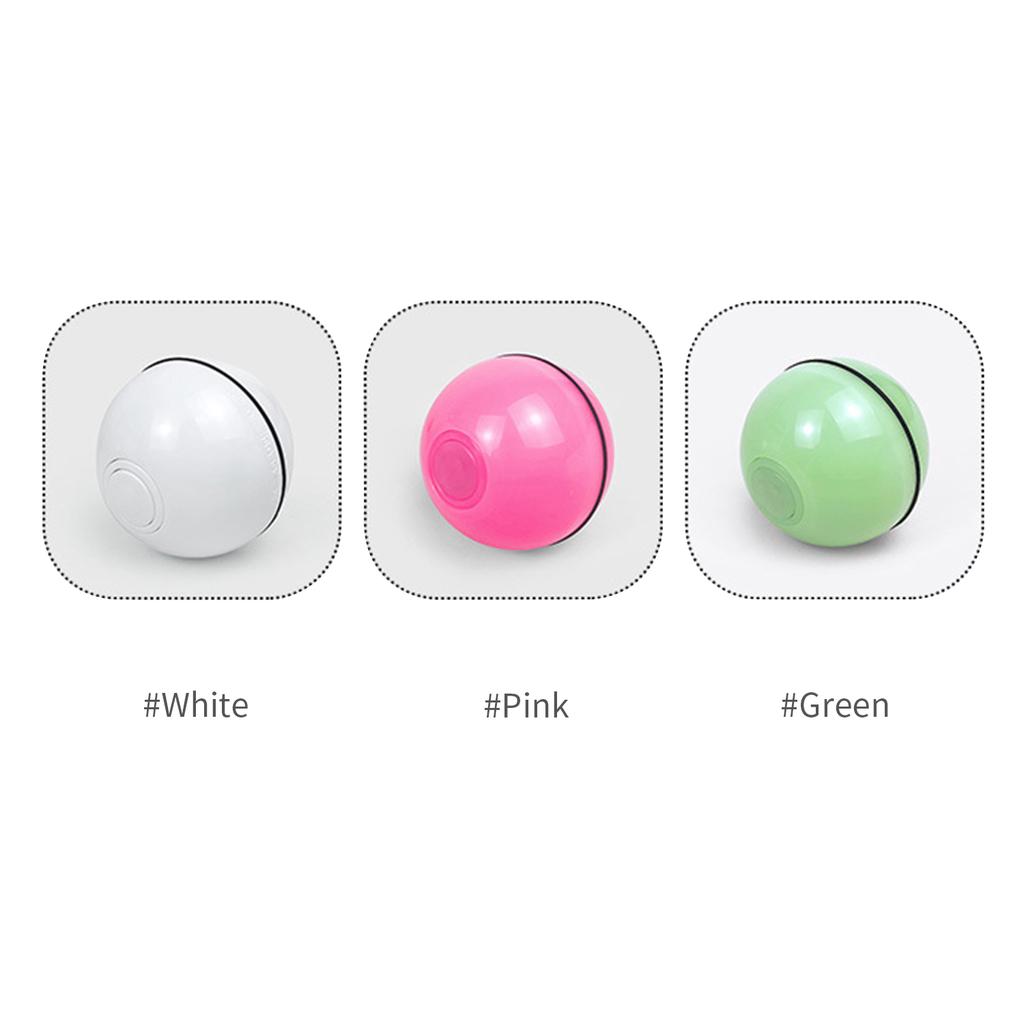 Interactive Cat Toys Ball USB Rechargeable LED Rolling Ball Self-Rotating Anti-Scratch Chasing
