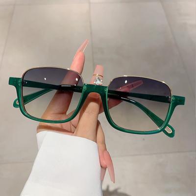 New Half Frame Square Sunglasses Women For Gentlemen Fashion Vintage Trendy Sun Glasses Punk Luxury  Designer Sexy Ladies Shades