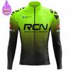 Rvouei Team Winter Cycling Set Thermal Fleece Bicycle Clothing Long Sleeve Jersey Road Bike Clothes Ropa Ciclismo MTB Uniform