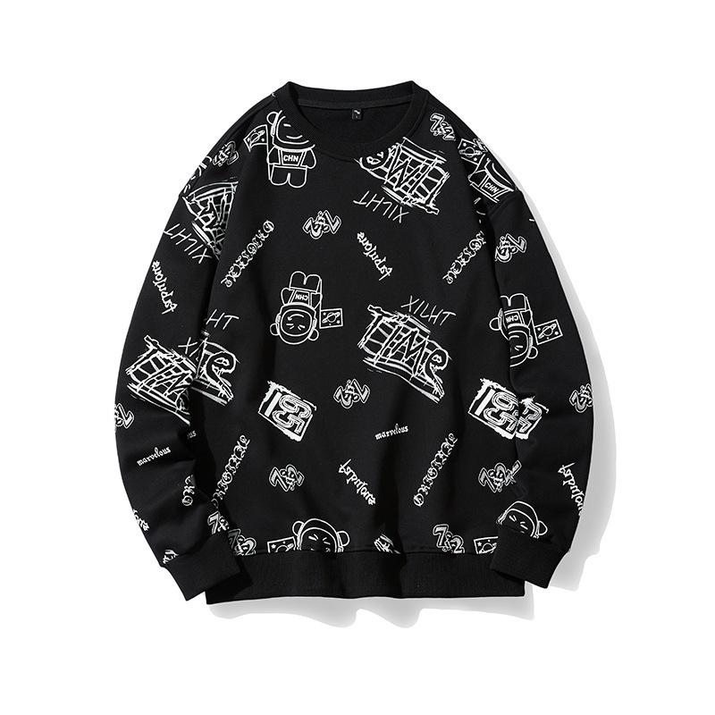 

Повседневный, удобный, универсальный и простой модный брендовый мужской свитер с круглым вырезом и открытыми плечами для весны и осени, подходящий как мужчинам, так и женщинам. 3XL