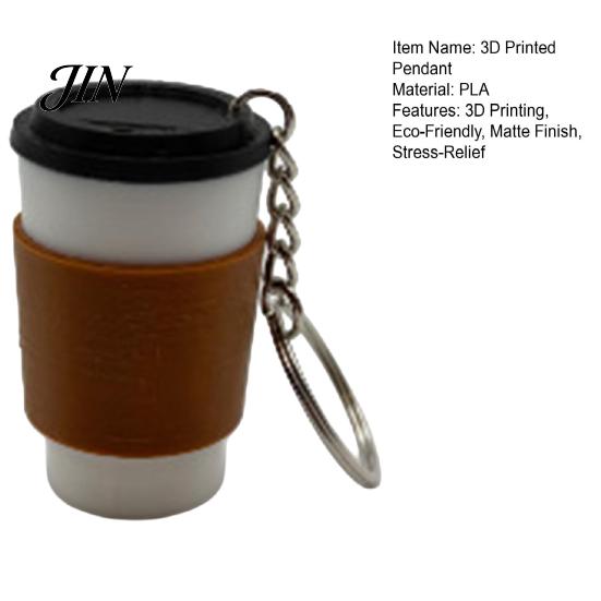 Travel Souvenir Pendant 3D Printed Cup Clicker Keychain, Squeeze Stress Relief Fidget Office Desktop Toy Toy, Mini for Backpack Keys Accessory