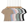 Sexy European & American Style Slim Fit Short Sleeve Round Neck T-Shirt - Versatile Summer Basic
