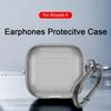 Transparent Protecitve Case TPU Earphone Cover Accessories For Apple Air Pods 4 Silicone Shockproof Protector Case With Keychain