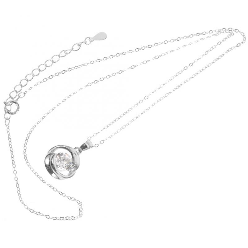1 Halskette Für Damen Mit Zirkonia-Anhänger