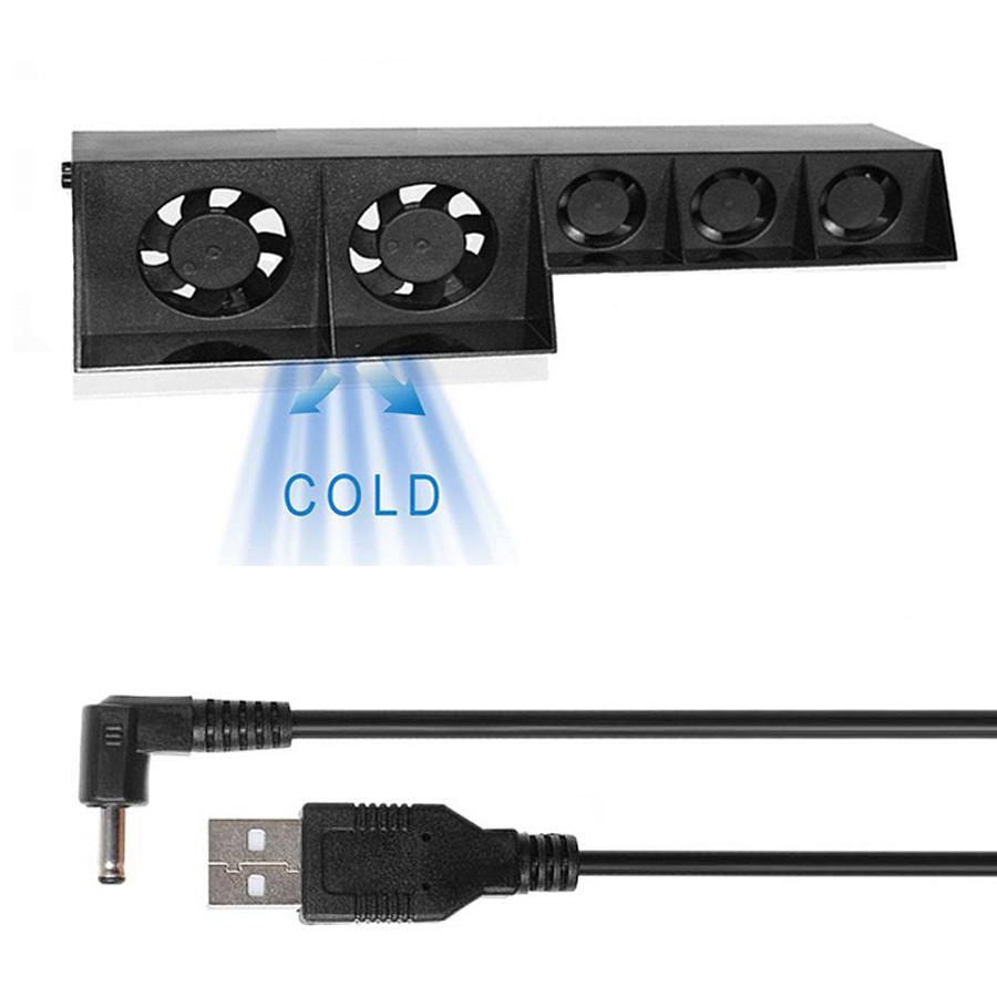Video Game USB Cooling Fan Base for PS4 Consoles Accessories External Turbo Temperature Control for Playstation 4 Normal PS4