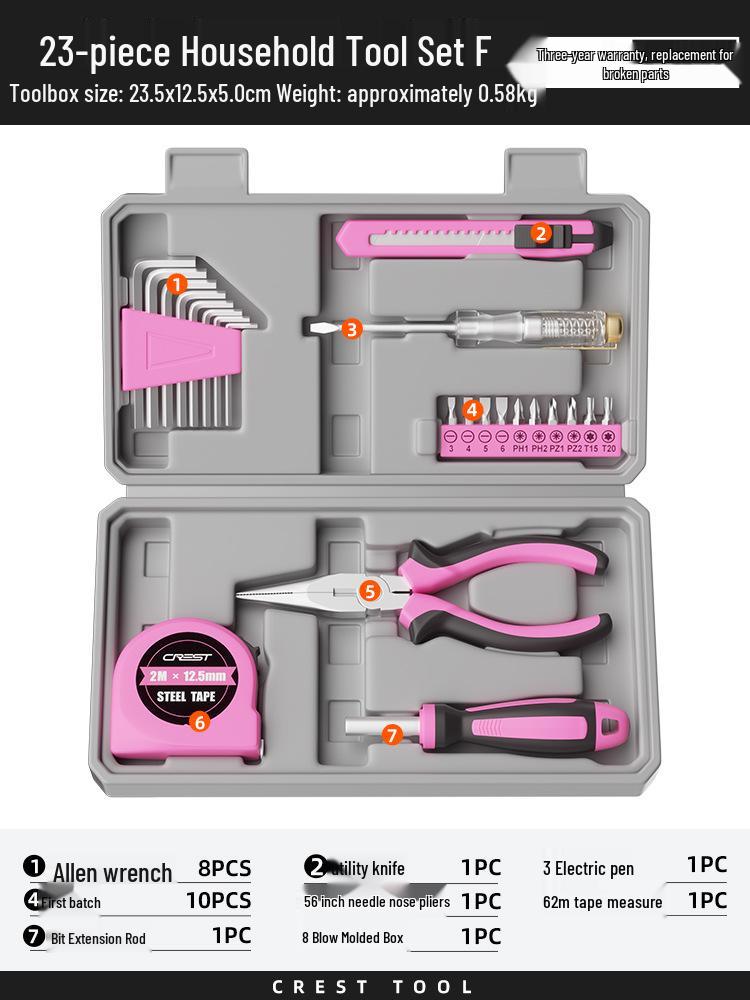 Multifunctional Electrician Toolbox: Complete Hardware & Electric Drill Set