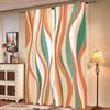 2 pieces, colorful wave curtains - semi blackout - suitable for living room, bedroom, kitchen, home decoration