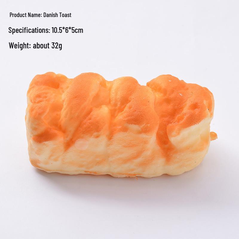 PU Slow Rebound Bread Squeeze Toy - Soft Fragrant Fake Cake for Decompression and Photography Props