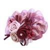 Bands Pearl Ponytail Holder Women Hair Ties Hair Rubber Bands Flower Mesh Scrunchies Double Layer