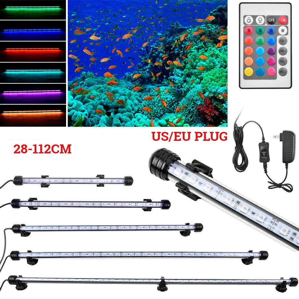Buy Submersible Aquarium Fish Tank RGB LED Light Bar Strip Lamp Remote ...