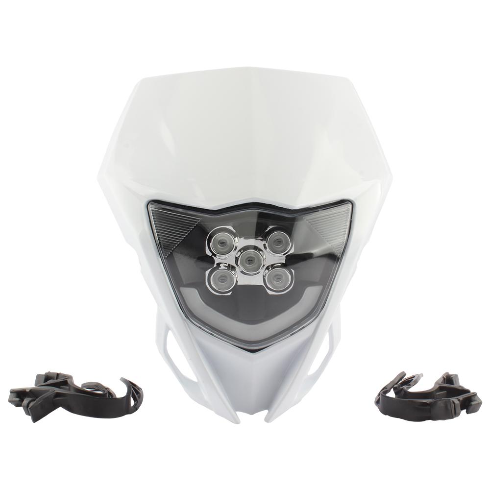 

Светодиодная фара для мотоцикла с обтекателем Для Yamaha WR YZ 250 450 Пластина фары Аксессуары для питбайка Мотоцикла Супермото Эндуро белый