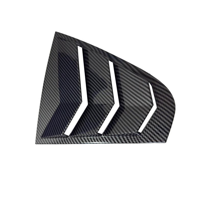 For Skoda Rapid Sedan 2012-2018 Car Rear Louver Window Side Shutter Cover Trim Sticker Vent Scoop ABS Carbon Fiber Accessories