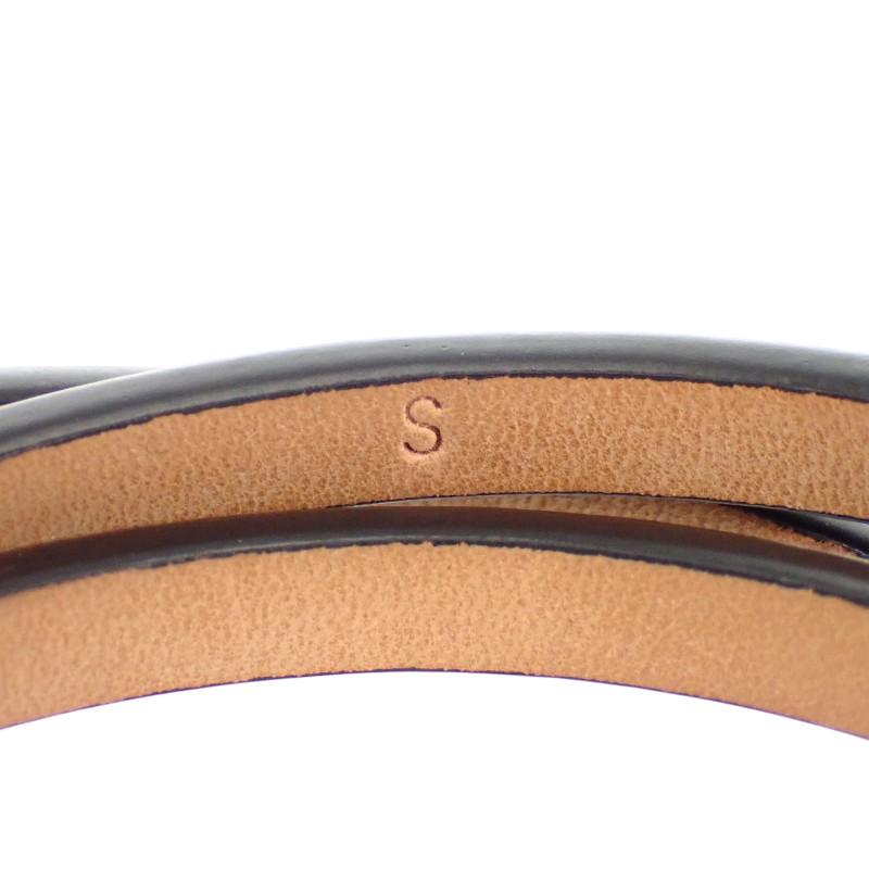 Loewe J242TWLX03 S pulseira preto Pele de bezerro/Latão Mulher