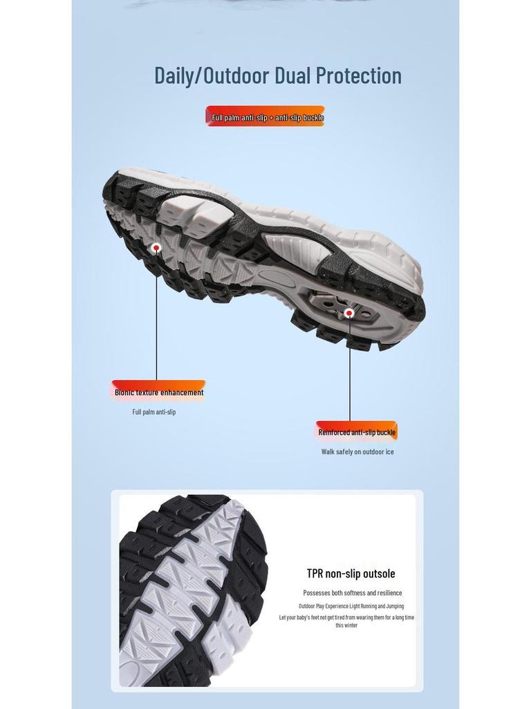 Children's 2025 Winter Snow Boots - New Style, Plus Velvet, Warm, Nonslip, Cold-Resistant, for Middle and Large Kids.