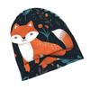 Midnight Flora with Foxes Daily Style Knit Hat for Adults, Perfect for Weekend Errands, Quick Meetups, Or Everyday City Wear with a Touch of