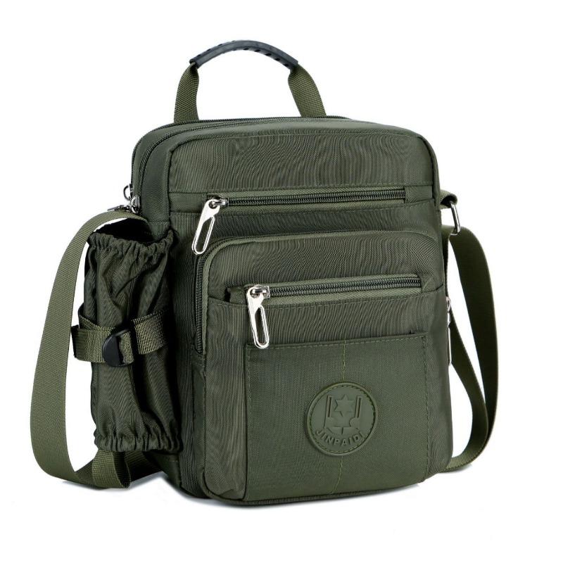 Bolso de Hombre Impermeable de Nailon Bolso de Hombro Bolso Cruzado de Hombre de Gran Capacidad Casual para Hombre y Mujer Bolso Multicapa para Botella
