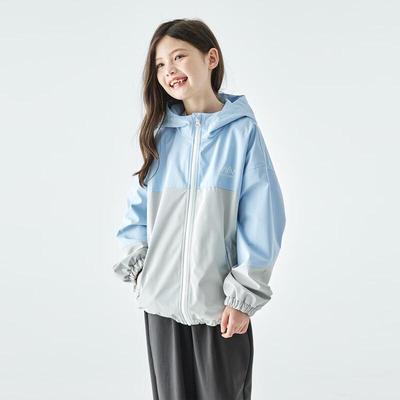 Kechu Girls' 2025 Fall Color-Block Windproof Jacket