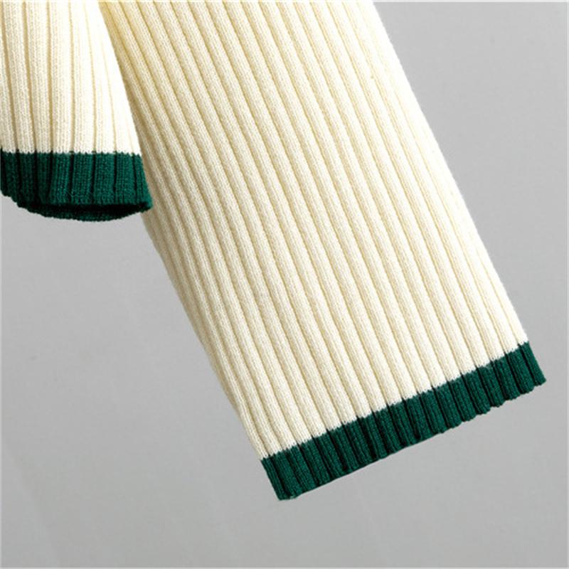 Knitted Set Women's Autumn Short Sweater Wide Leg Pants Two Piece Set