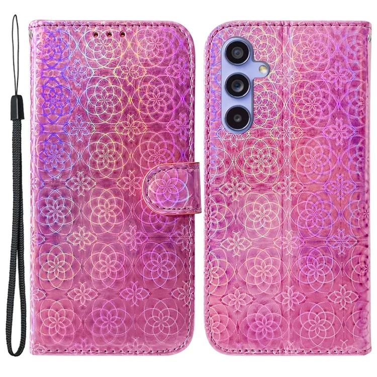 

Для Samsung Galaxy A55 5G чехол ослепительный цветок кожаный кошелек телефон чехол