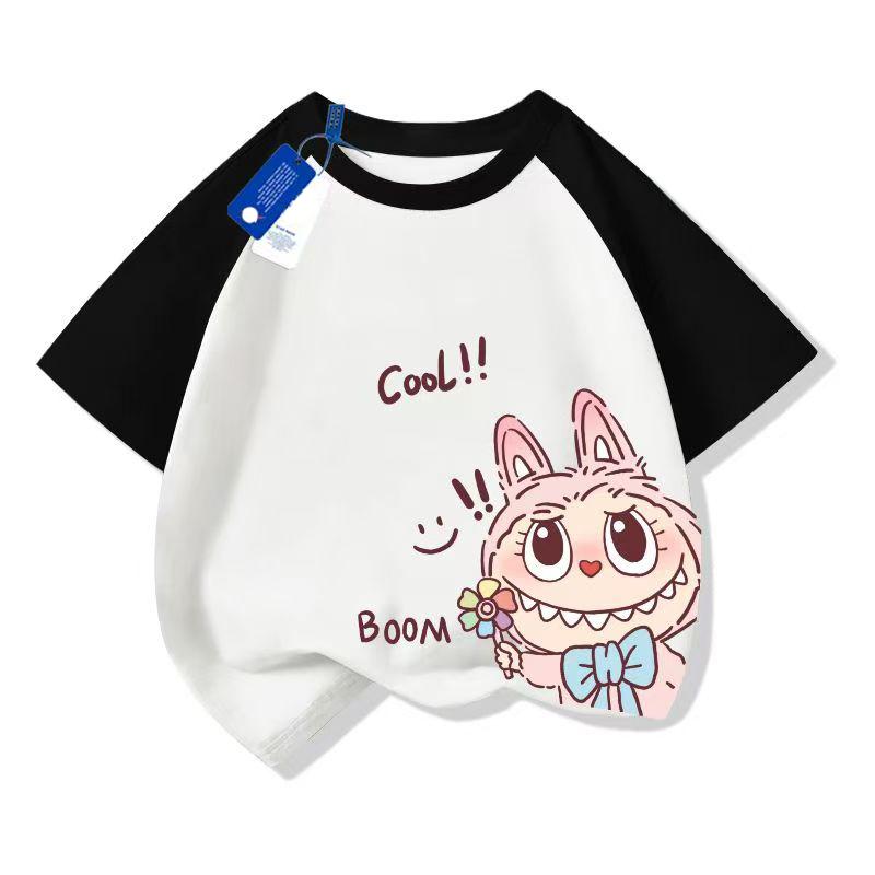 Kawaii LABUBU Anime 3D-Druck Cartoon Anime Kinder T-Shirt Sommer Kurzarm T-Shirt Mädchen Junge T-Shirt Tops