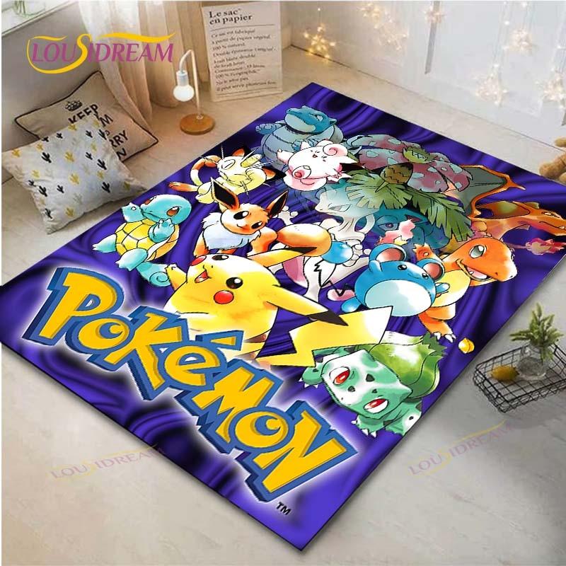 Pokémon Pikachu Teppich Wohnzimmer Schlafzimmer Bettvorleger Arbeitszimmer Computerstuhl Heimtextilien Fußmatte Teppich
