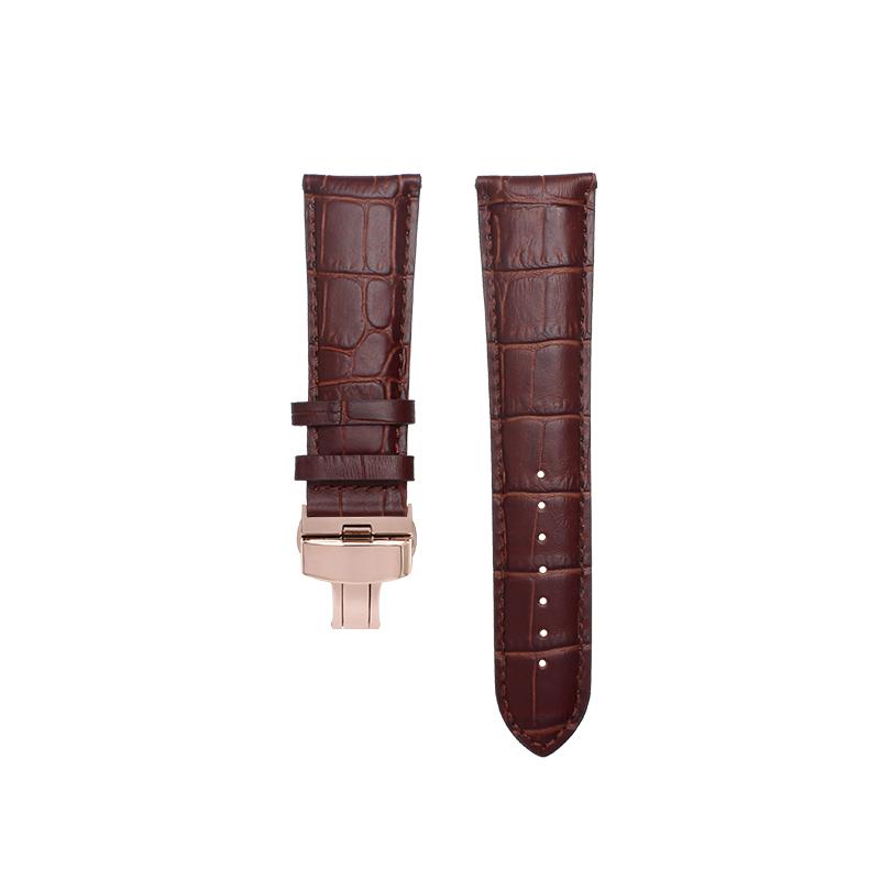 Curea de ceas din piele naturală 21mm 22mm 23mm 24mm curea de ceas Închidere brățară din piele bărbătească generală ceas curea de aligator cereale