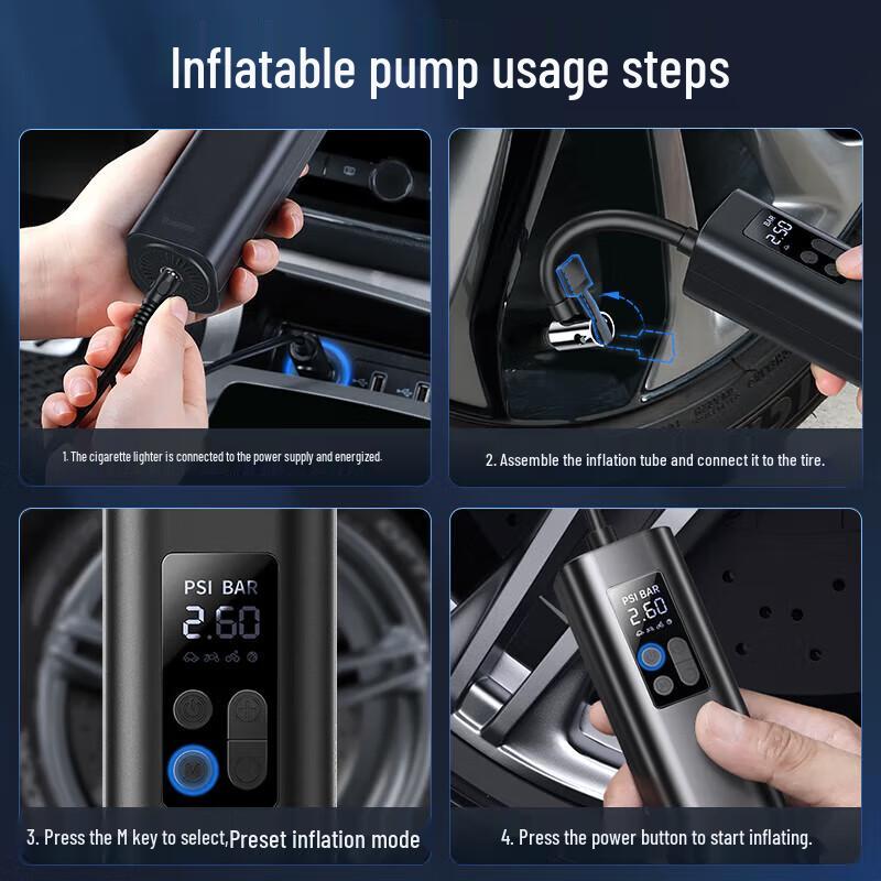 Baseus Portable Digital Car Tire Inflator & Air Pump