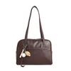 Retro niche large-capacity bag women's autumn new simple baseball underarm bag versatile pendant tote bag